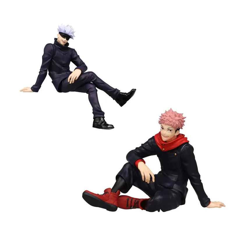 

13cm Kawaii Figure Anime Jujutsu Kaisen Gojo Satoru Sitting Posture Fashion Q Version Model Dolls Kids Toy Collect Ornament Gift