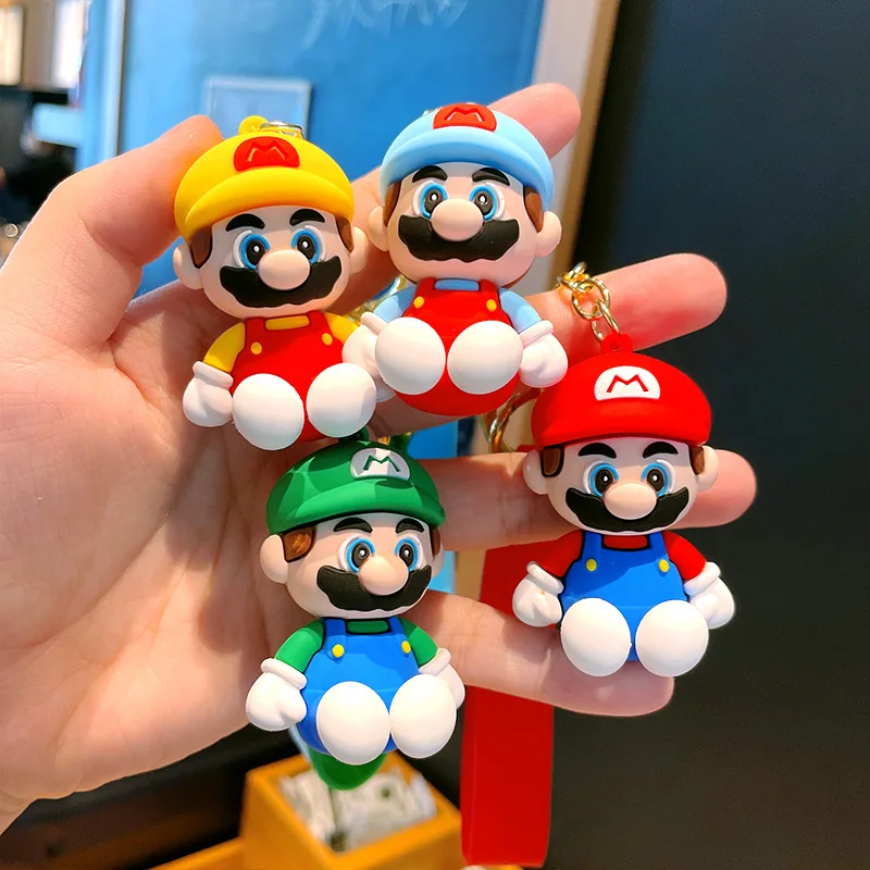 Брелок в стиле Super Mario Bros Аниме Фигурки Марио Луиджи братья Йоши подвеска для