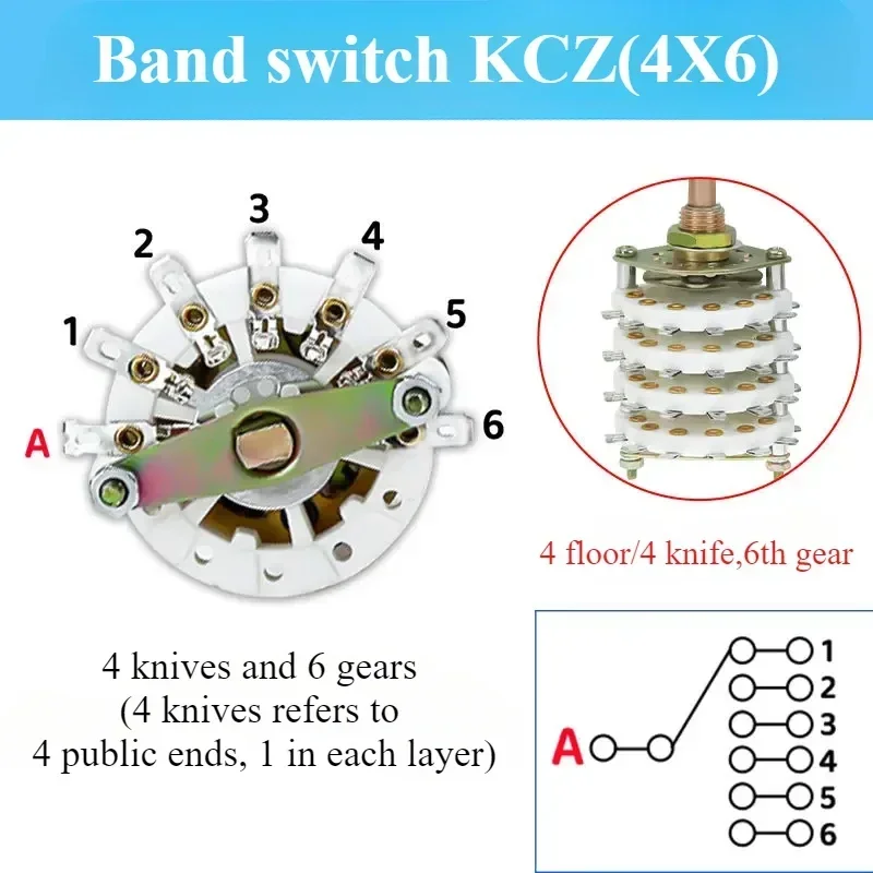 

Переключатель KCZ 3-6 слоя медный
