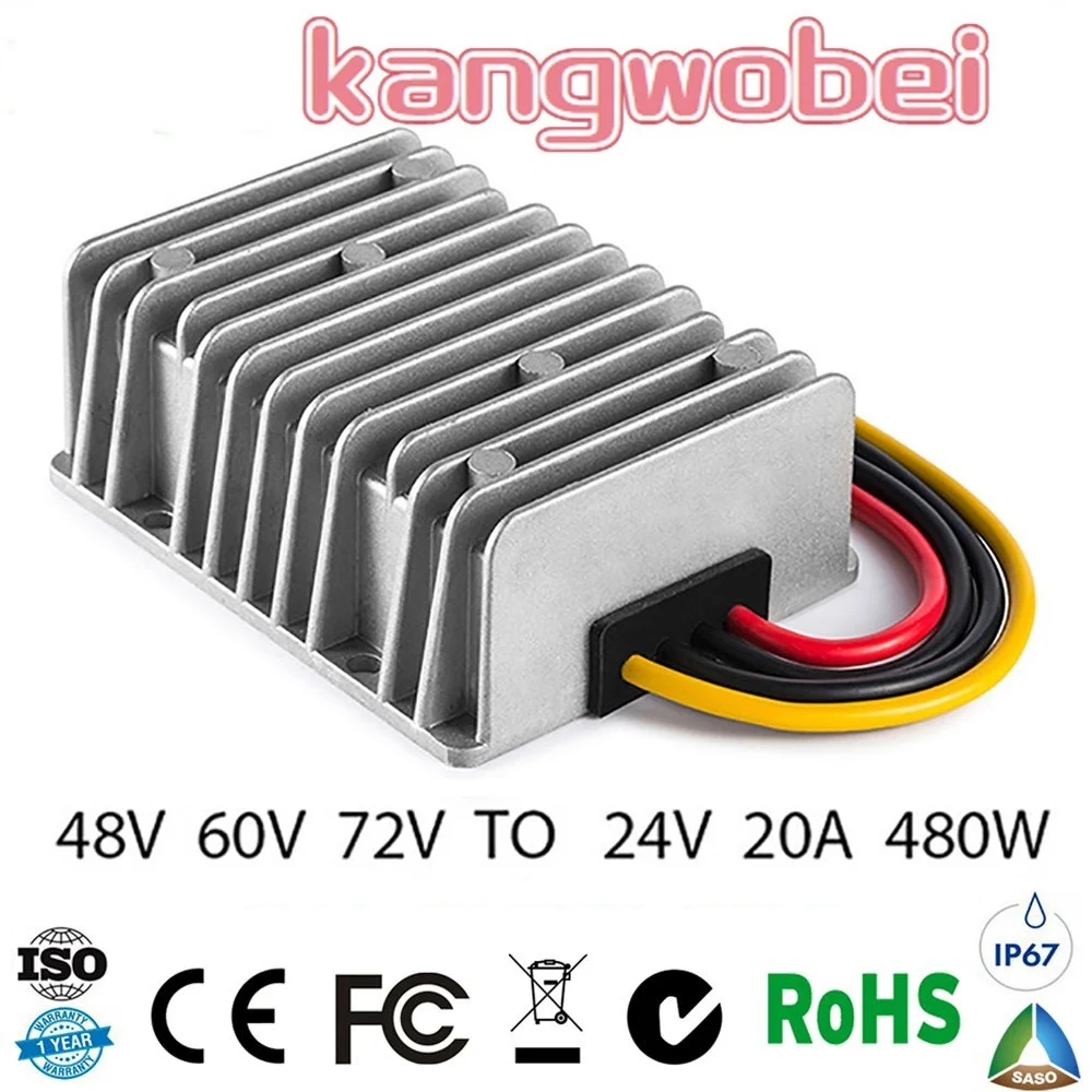 

10A 20A 60V 72V to 24V DC step-down converter Regulator 72V DC to 24V DC step-down car truck power supply 40-95V TO 24V