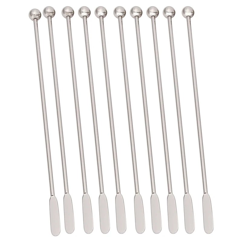 

10 шт., металлические палочки для смешивания коктейлей, кофе, 7,5 дюйма, 10 шт. в упаковке