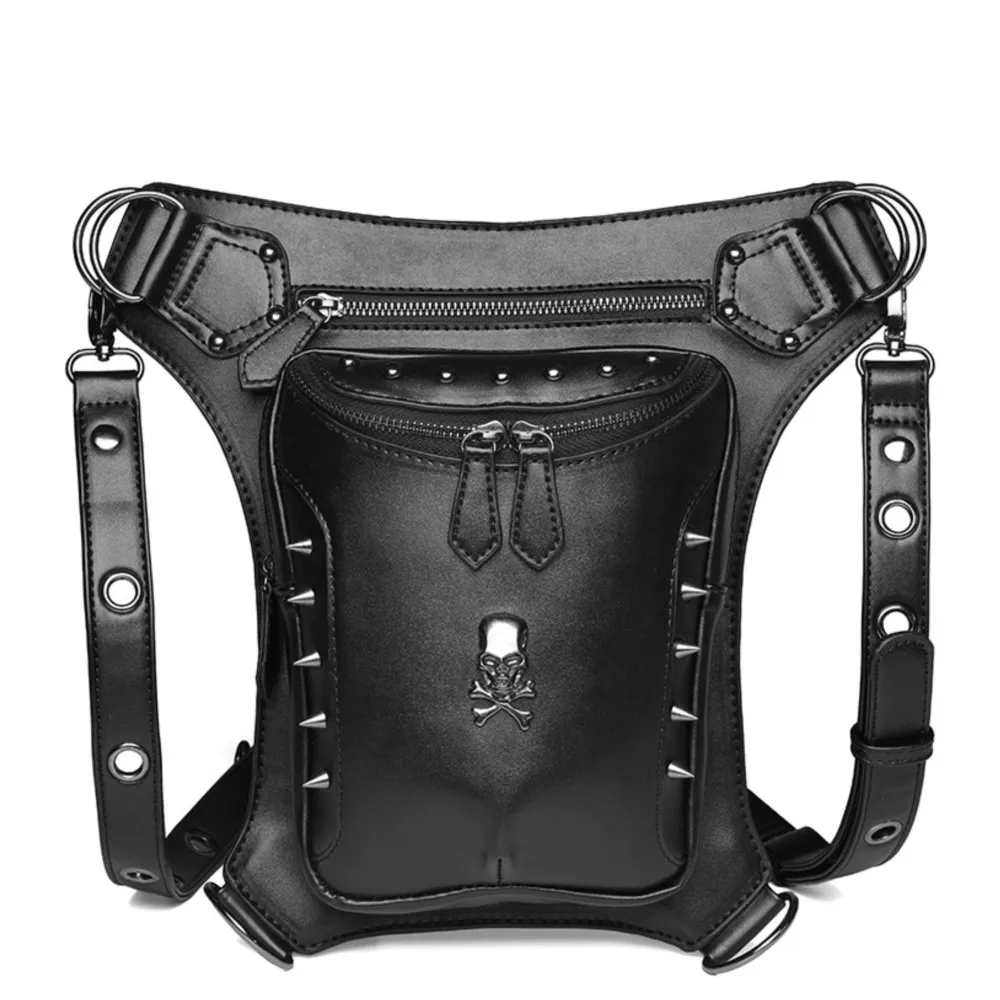 

Steampunk Solid Color Tactical Knight Pocket Female Motorcycle Outdoor Riding Diagonal Bag Multi-functional Mobile Phone Storage