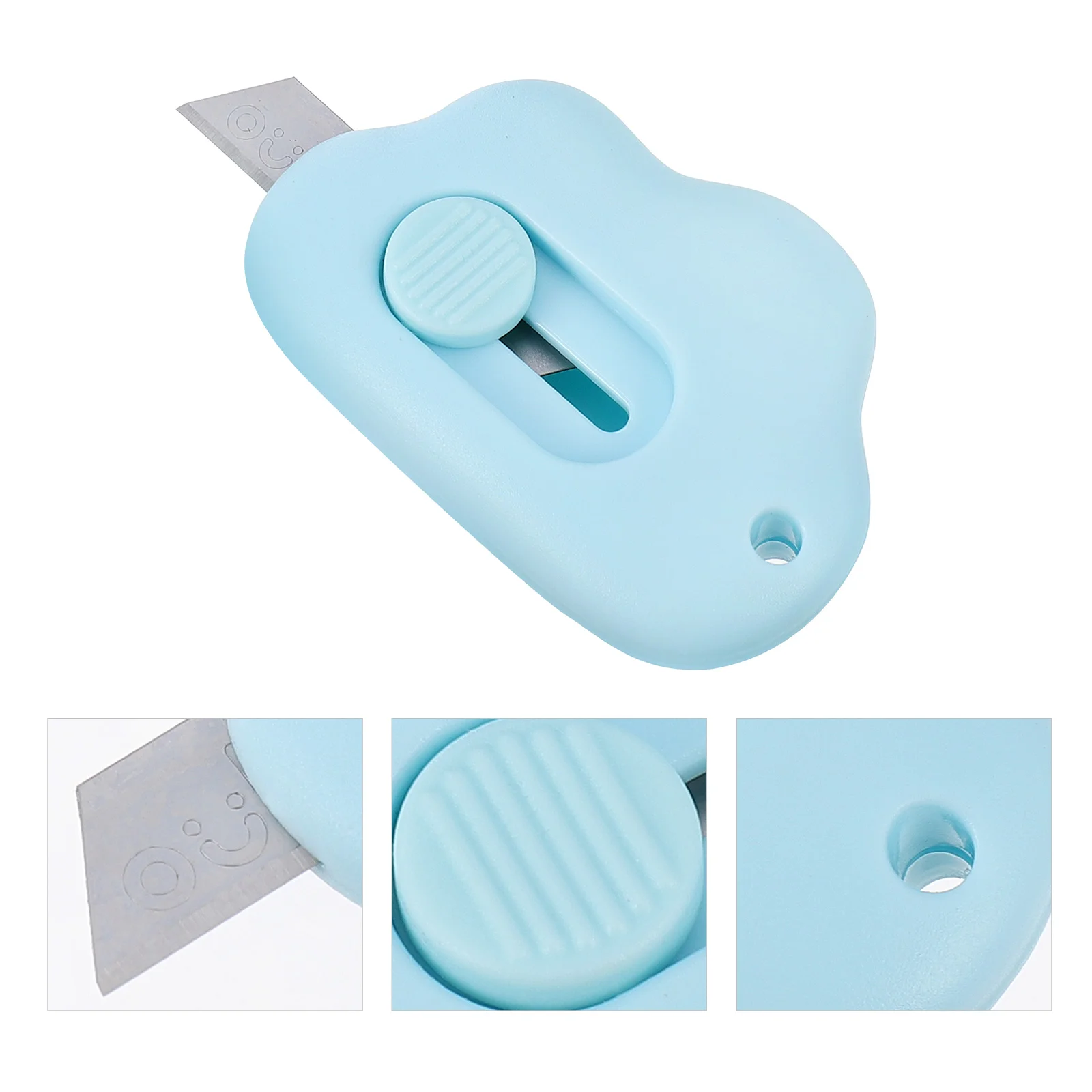 

Box Mini Utility Opener Retractable Keychain Folding Cute Package Slice Ceramic Chain Key Letter Safety Telescopic Tool Openers
