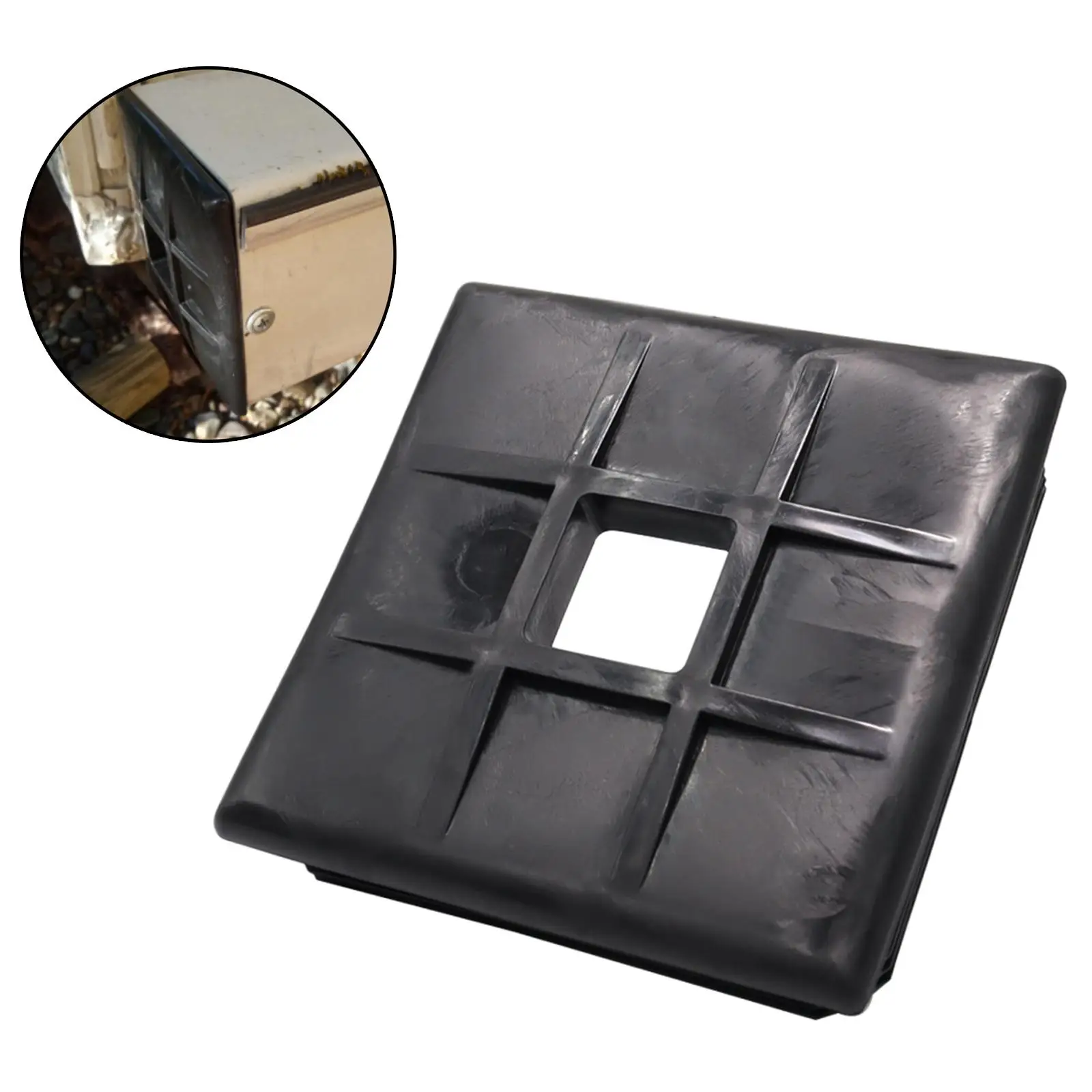 

Automotive 4" Square for RV Sewer Replacement Accessories ,Black Durable Simple Installation Lightweight