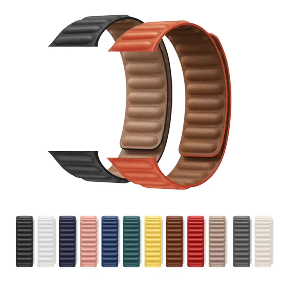 

NEW 5 10 20pcs Leather Link Watch Band 45mm 41mm 44mm 49mm Original Loop bracelet Series 8 Ultra 7 8 Strap