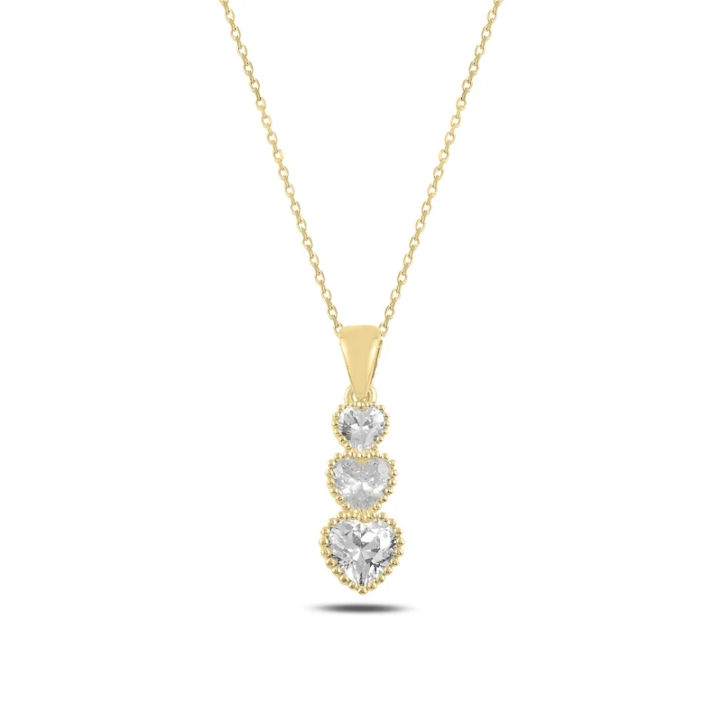 

Silver 925 Sterling Cottage Heart Zircon Stone Necklace