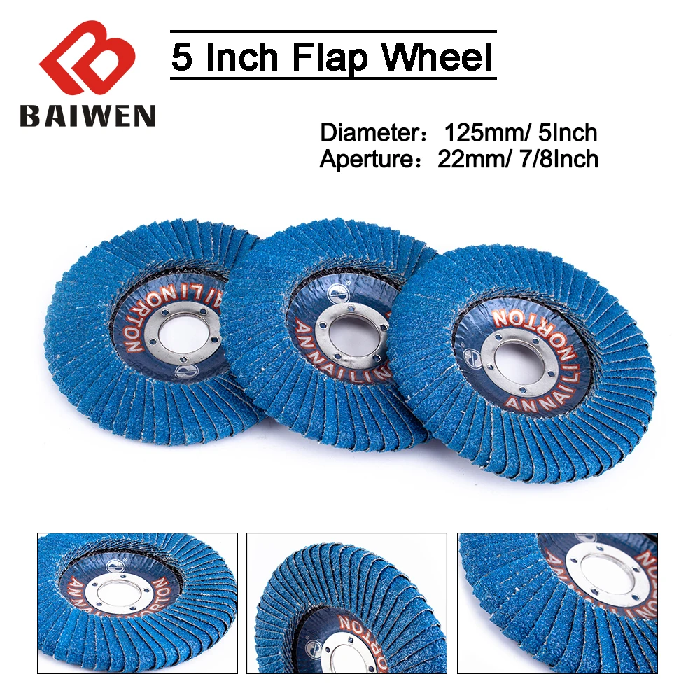 

Циркониевый абразивный откидной диск 125 мм, двухсторонний шлифовальный круг, лезвие для угловой шлифовальной машины, ручной Электрический инструмент