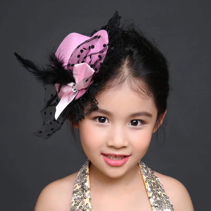 Женский кружевной мини-топ с перьями для девочек заколка волос на свадьбу