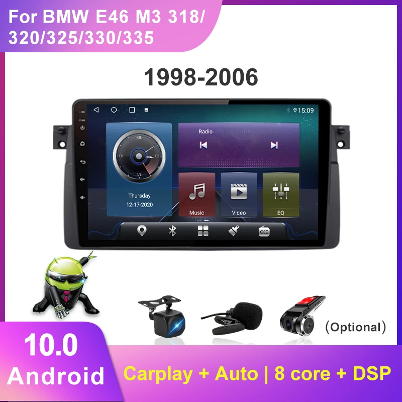 

Yeanav Car Radio Multimedia Video Player For BMW E46 M3 318/320/325/330/335 Android Auto 2 Din Carplay GPS Car Accessories