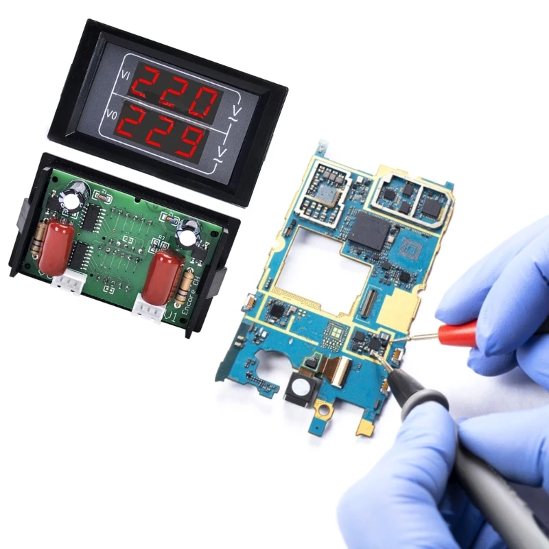 

LED Digital Voltmeter Measuring Monitors, Two-way Display Panel Power Test Monitors