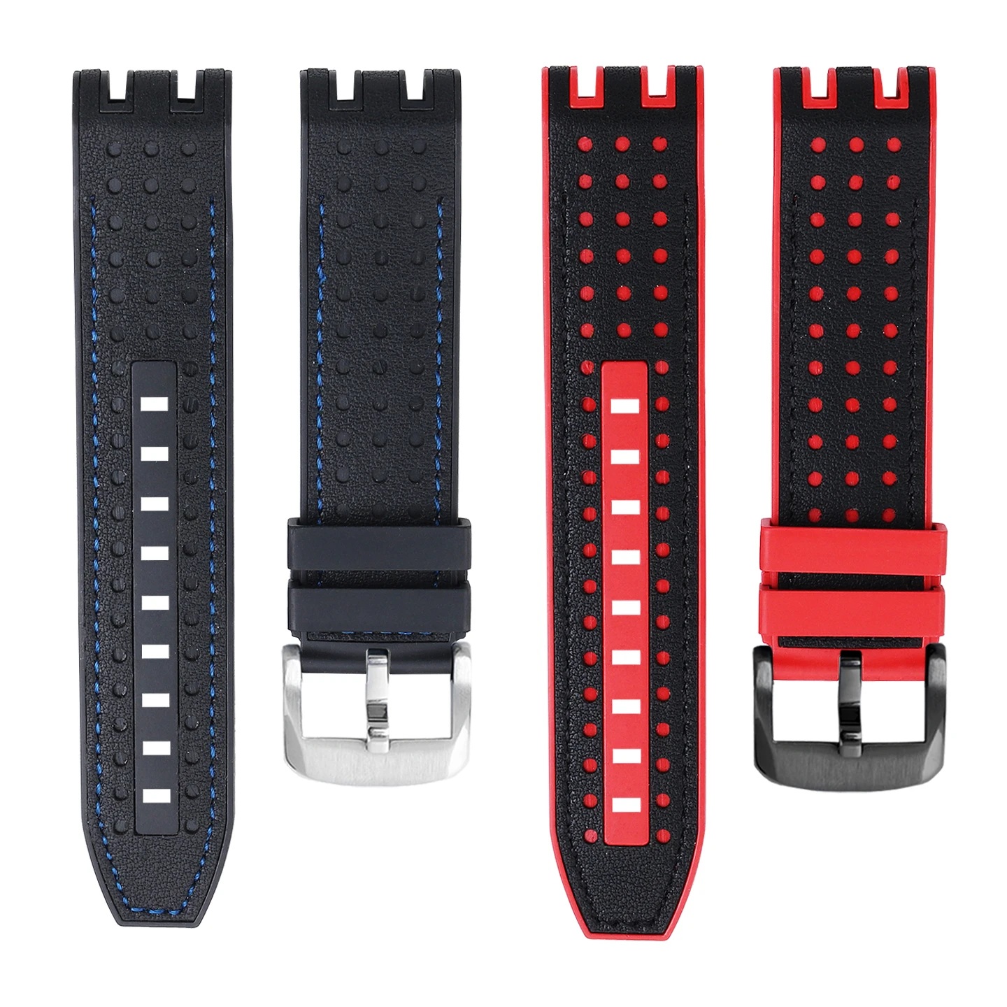 Сменный ремешок T115 для часов Tissot T115.417 427, резиновый ремешок T115.42A, кожаный ремешок для часов, красный, синий. (art.: 3920d8a1210cc) - 3920d8a1210cc