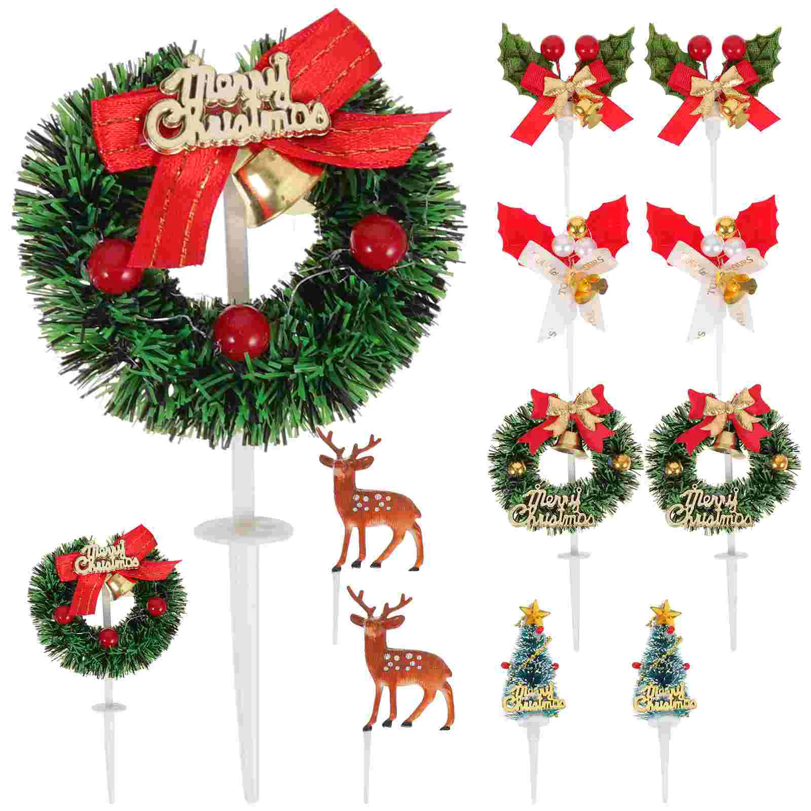 

Cake Decorations Christmasdesigns Cupcake Picks Novelty Holly Fondant Snowman Frills Design Merry Baking Party Decor Favors Kids