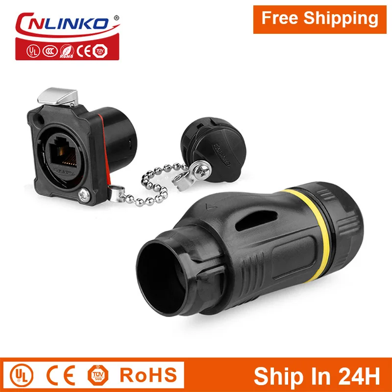 

Cnlinko BD24 Plastic M24 8Pin Ethernet Cat5e Aviation RJ45 Signal Connector Plug Socket Free Shipping for Network Switchboard