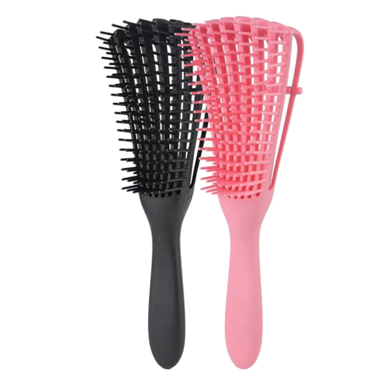 

2 Pcs Detangling Brush For Afro America/African Hair Textured 3A To 4C Kinky Wavy/Curly/Coily/Wet/Dry/Oil/Thick/Long Hair, Knots