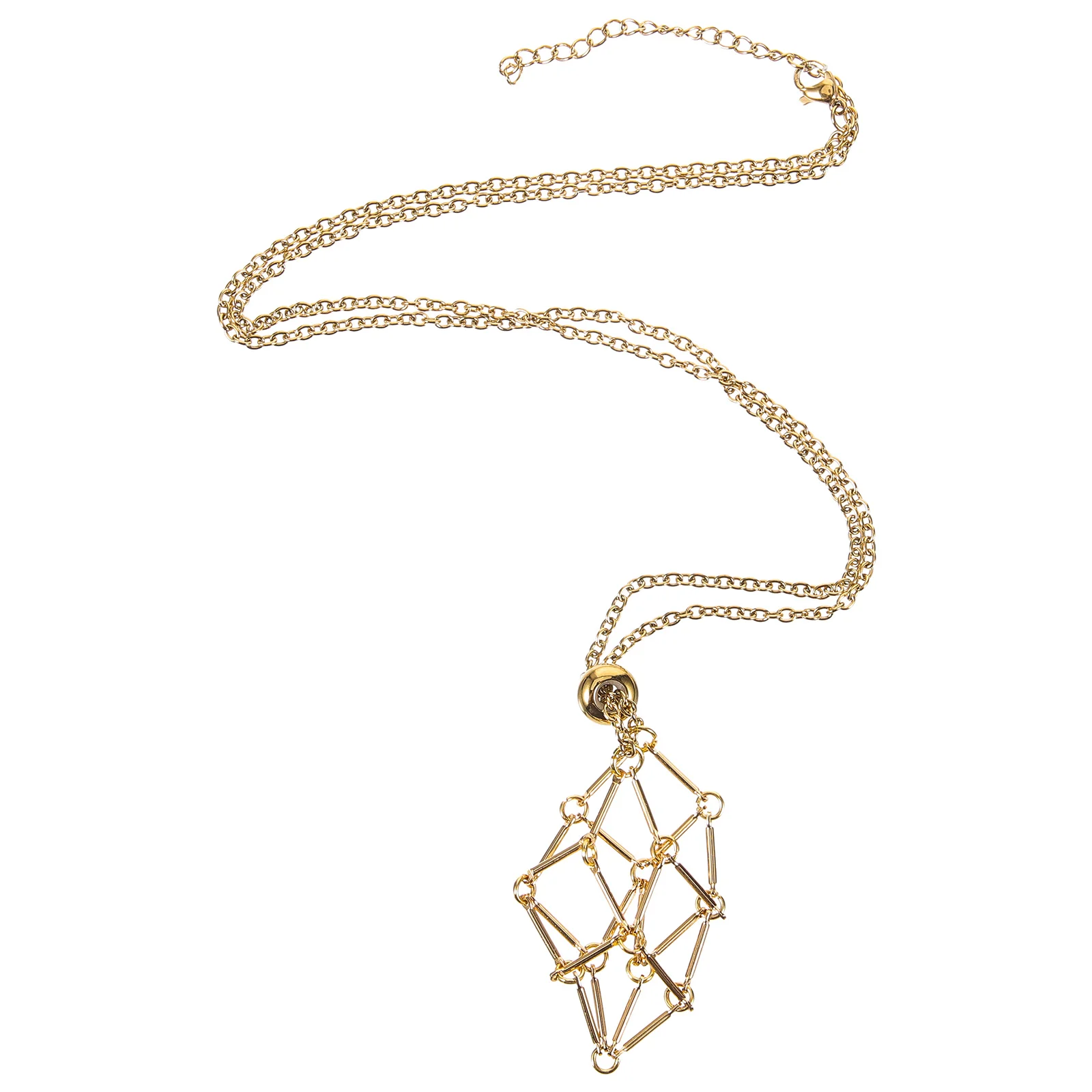 Сетчатая сумка из натурального кристалла с необработанным камнем металлическое