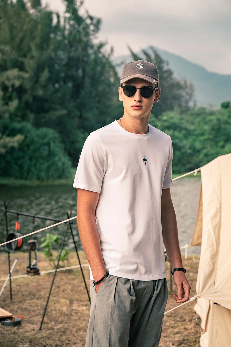 

6619 Summer men's trend letter printing half-sleeved shirt short-sleeved T-shirt