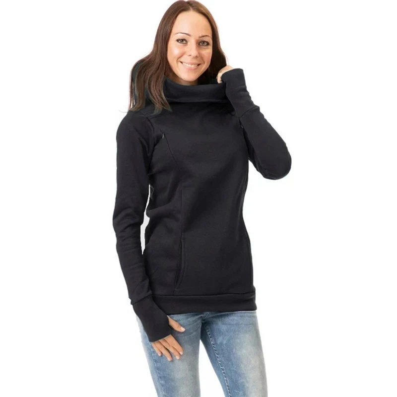 Autumn Winter Women's Maternity Hoodie Long Sleeve Hooded Sweatshirt