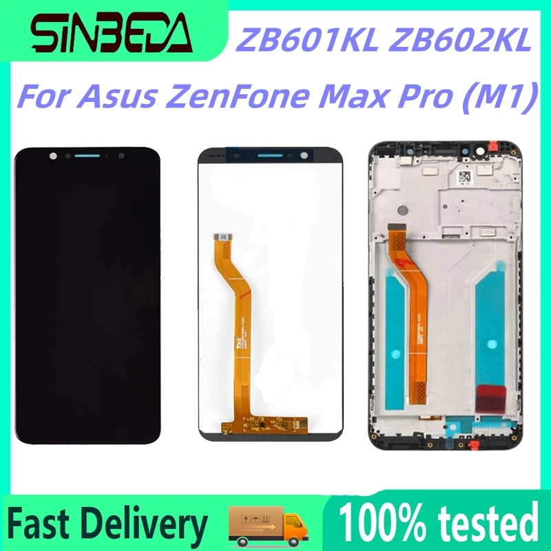 ЖК-дисплей 5,99 дюйма для Asus ZenFone Max Pro (M1) ZB601KL ZB602KL, сенсорная панель, стекло, экран с дигитайзером в сборе, рамка