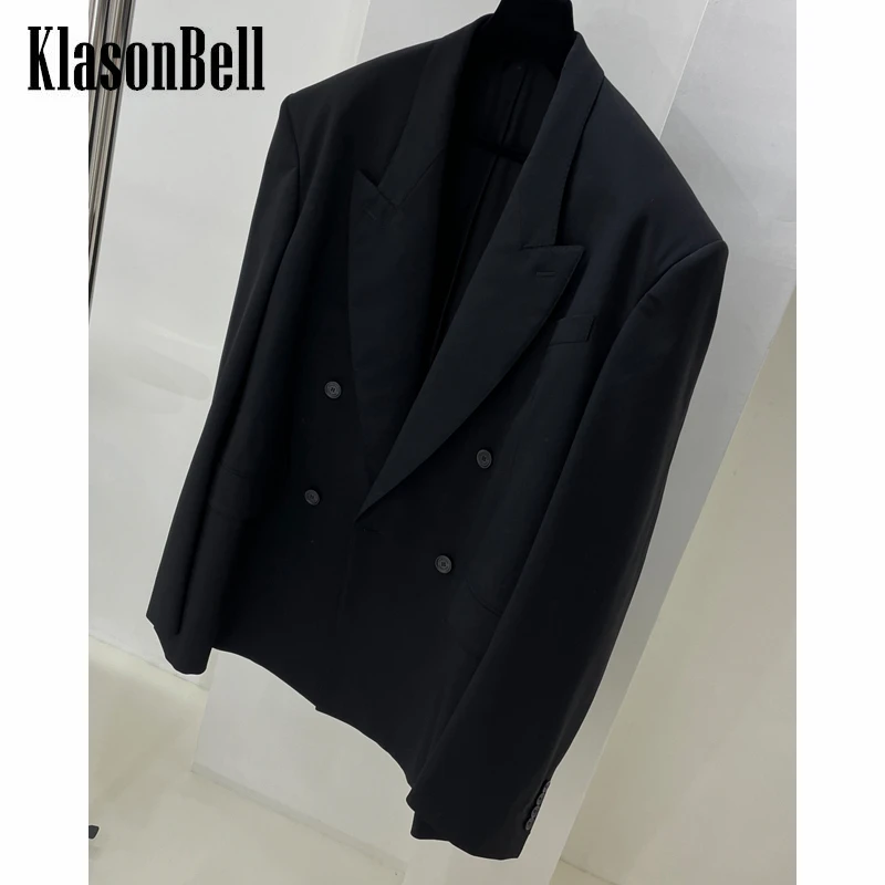 

9,9 KlasonBell черный Женский блейзер на одной пуговице с разрезом