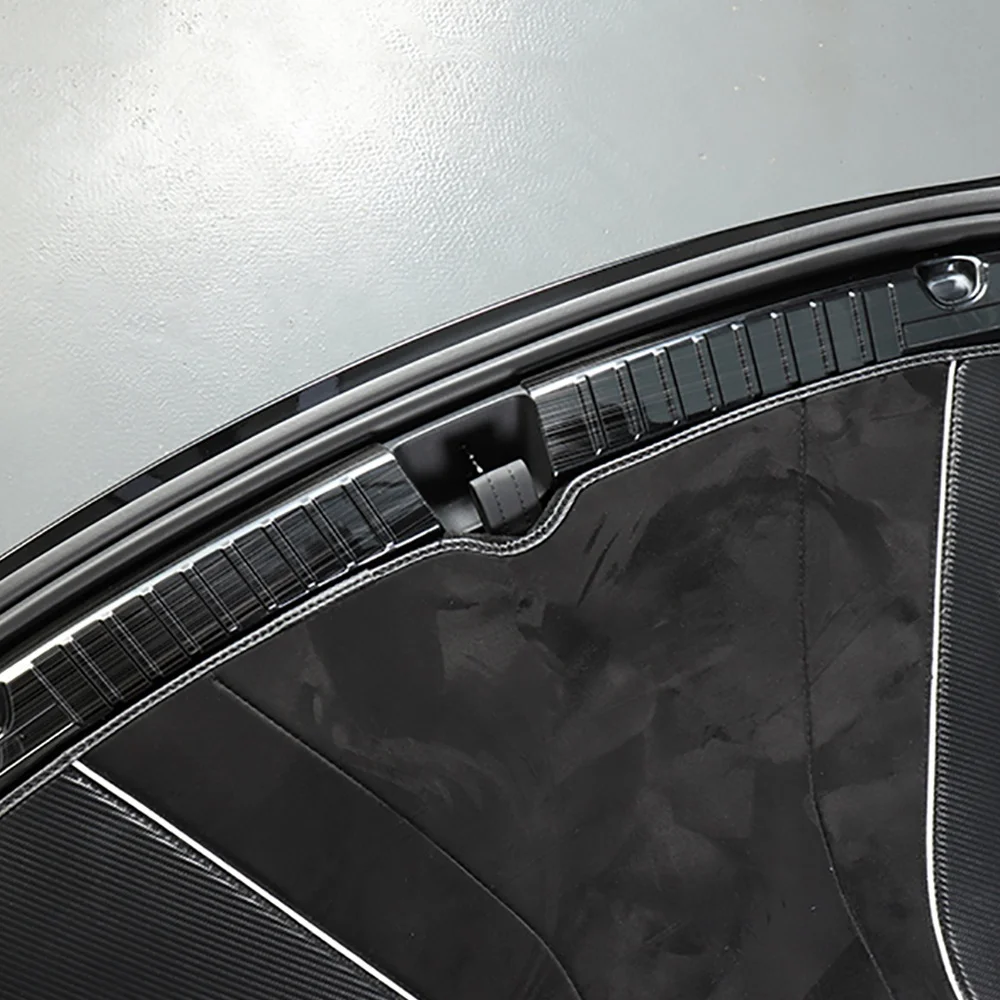 Для Tesla Model Y 2021 защита заднего багажника бампера нержавеющая сталь внутренняя