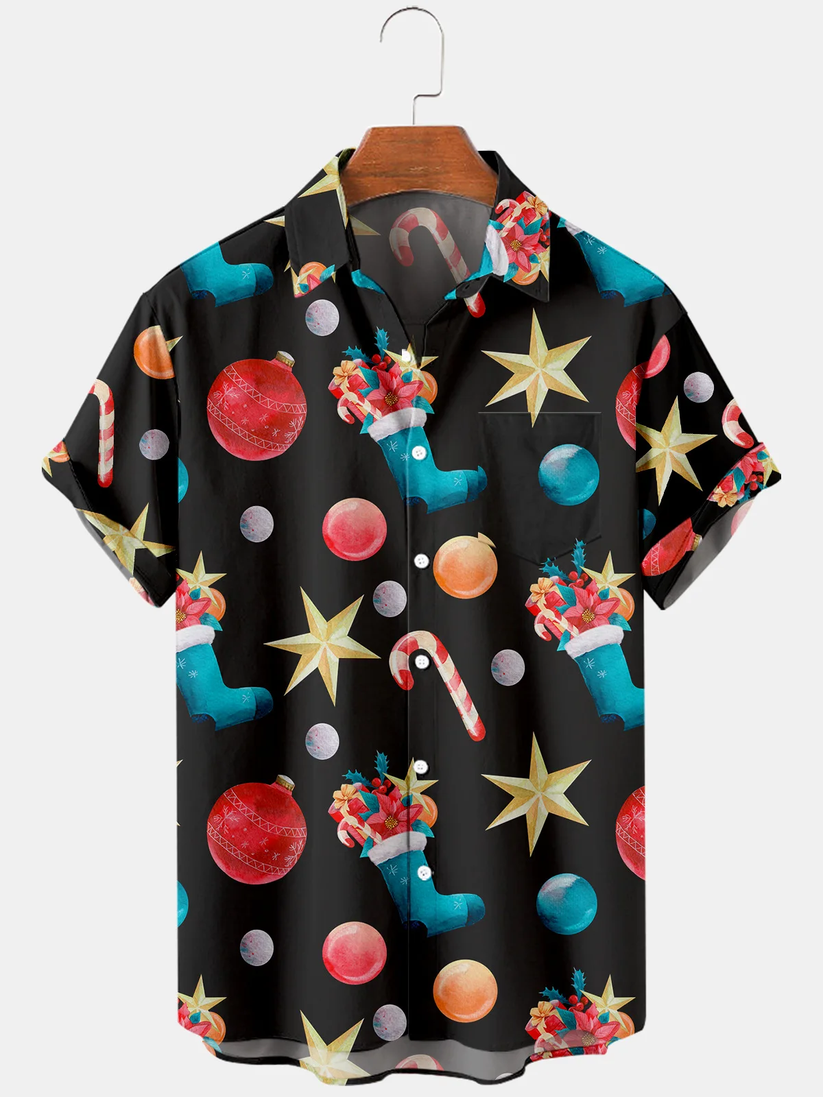 

2021 New Cross 3D Digital Printing Trend Loose Short Sleeve Shirt Men's Top shirts