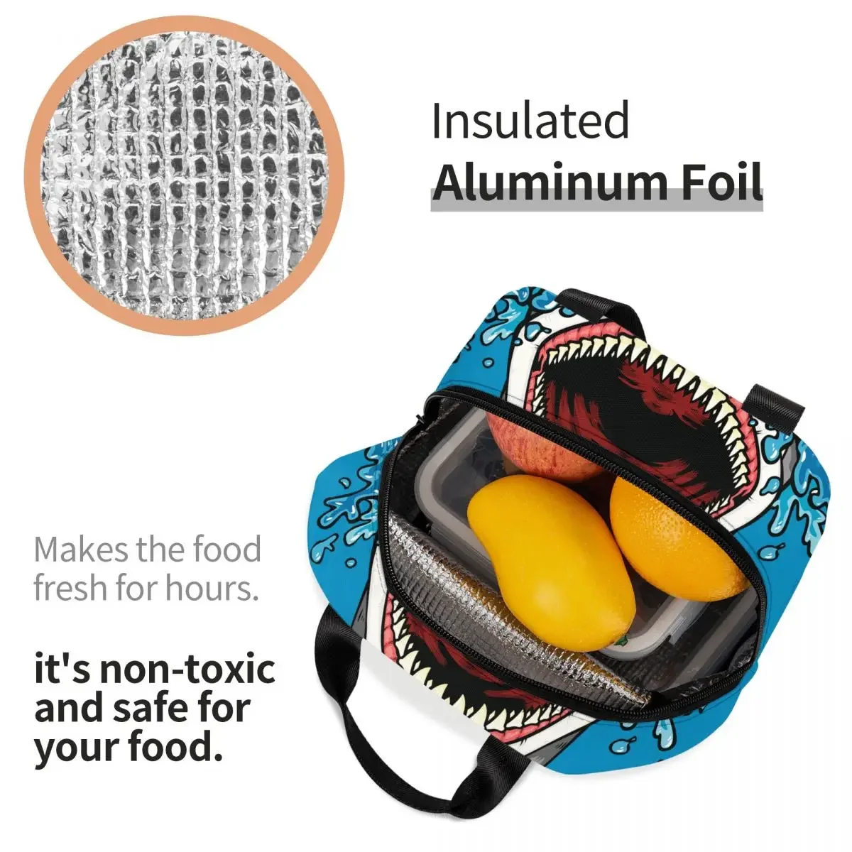 Женская водонепроницаемая термоизолированная сумка для ланча с изображением