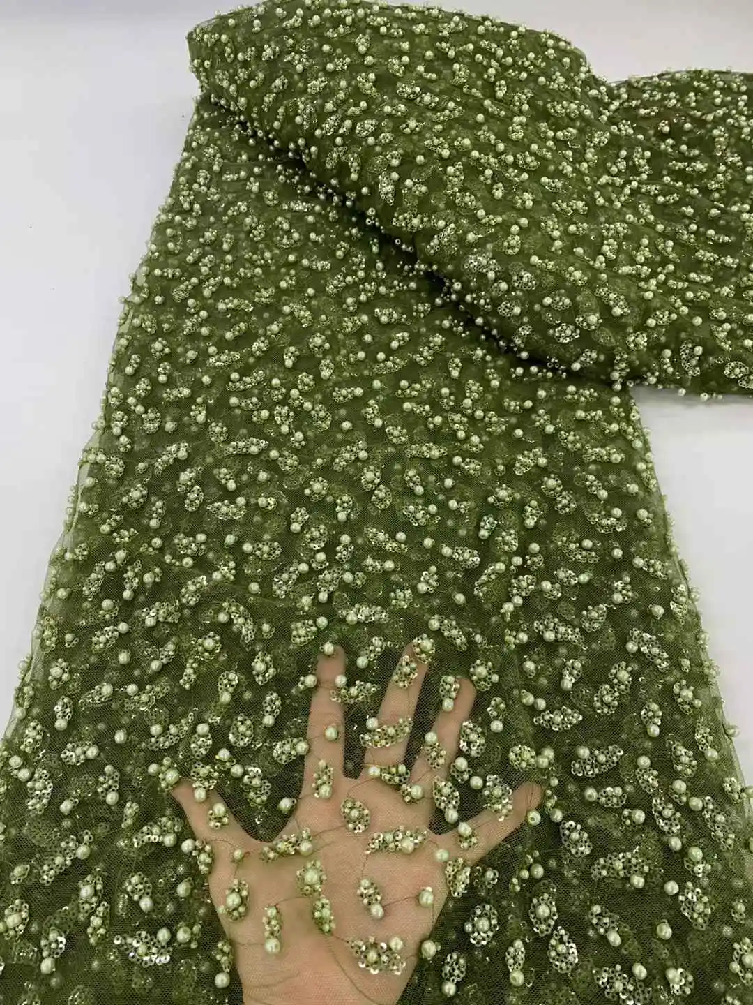 Африканская кружевная ткань 2024 блестки бисер вышивка кружево нигерийская