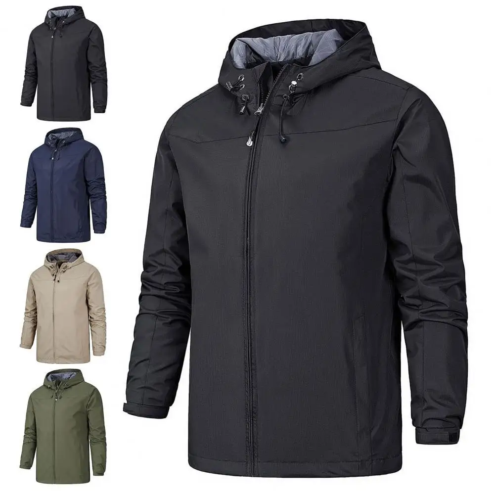 

Popular Casual Jacket Zipper Closure Slim Fit Warm Solid Color Zipper Closure Jacket Coat