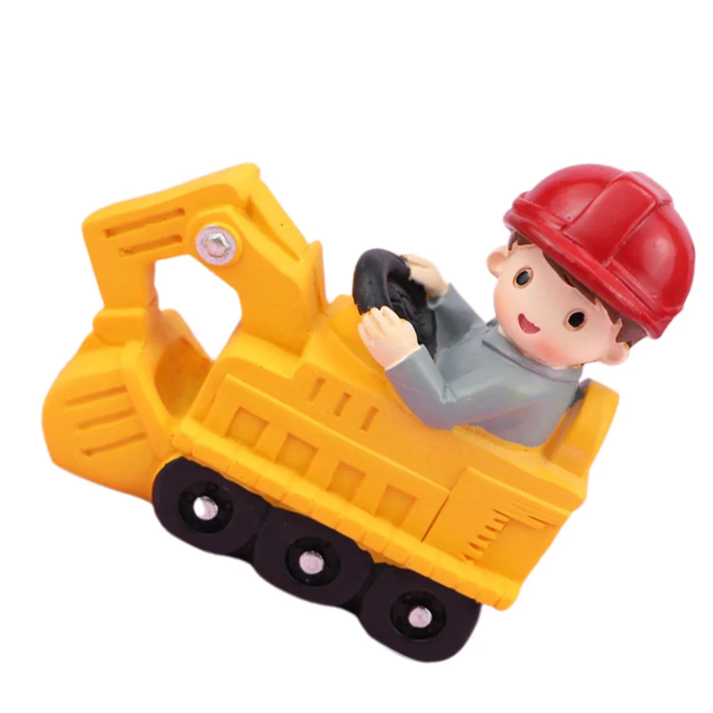 

Excavator Boy Vehicles Truck Toy Engineering Decor Cake Adornment Resin Trucks Topper Cars Toys