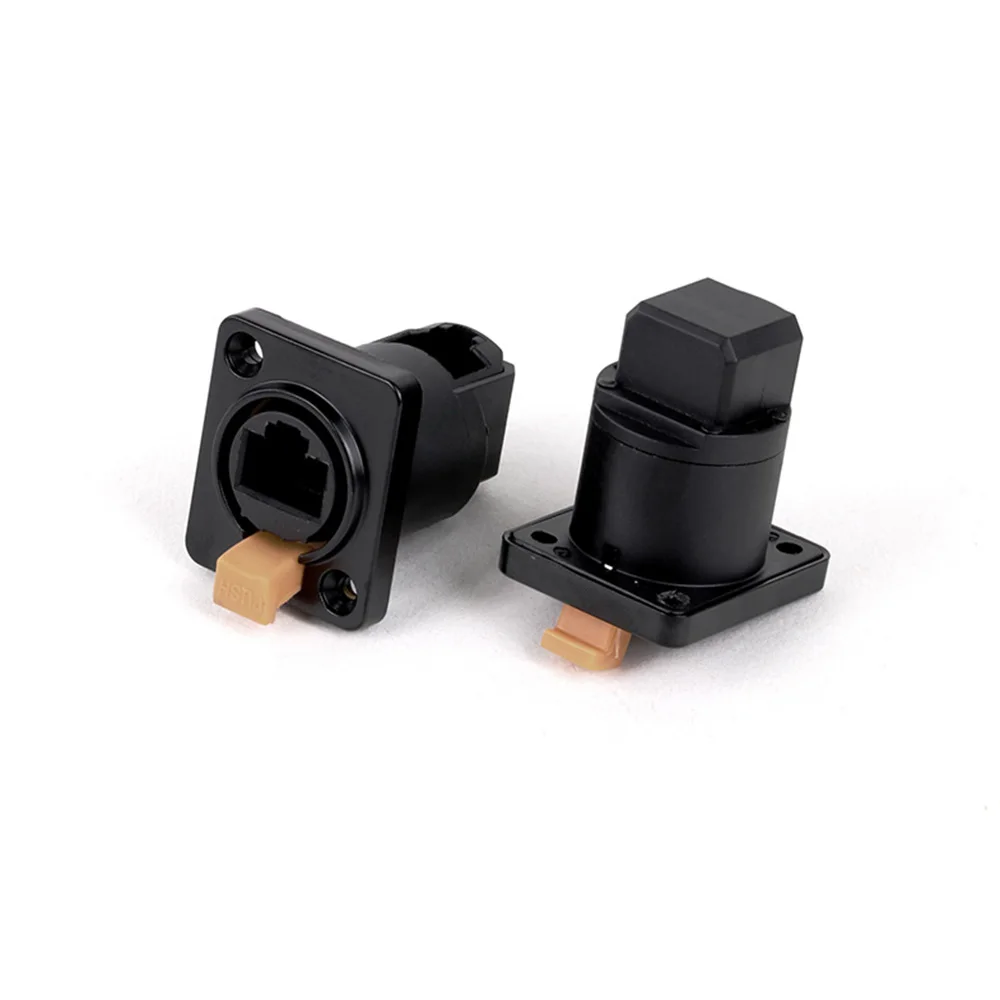 1 шт. водонепроницаемый разъем RJ45 CAT5 Ethernet D-тип 8P8C гнездо к гнезду для монтажа на