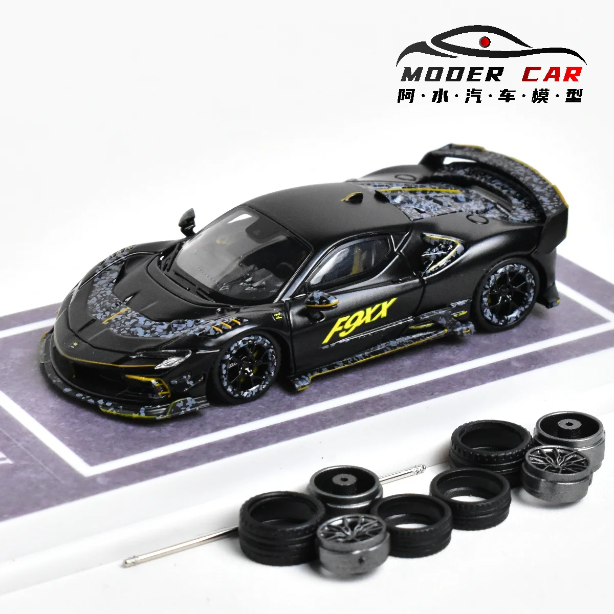 MJ 1:64 Mansory SF90 F9XX Spider Diecast Model Car