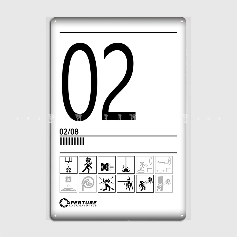 

Test Room 02 Metal Plaque Poster Cinema Garage Living Room Decoration Wall Decor Tin Sign Poster