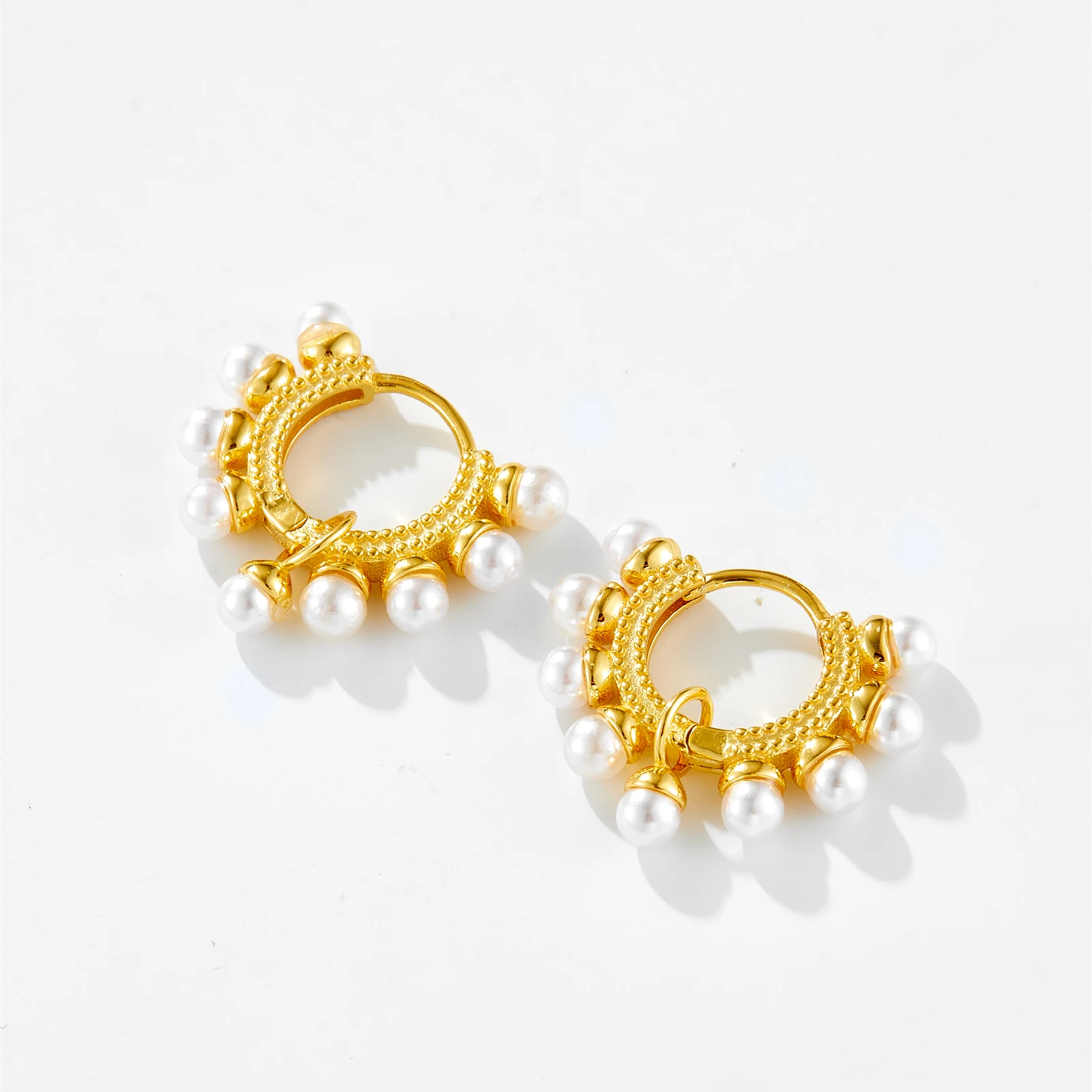 ANDYWEN стерлингового серебра 925 пробы с жемчугом обручи для пирсинга маленькие