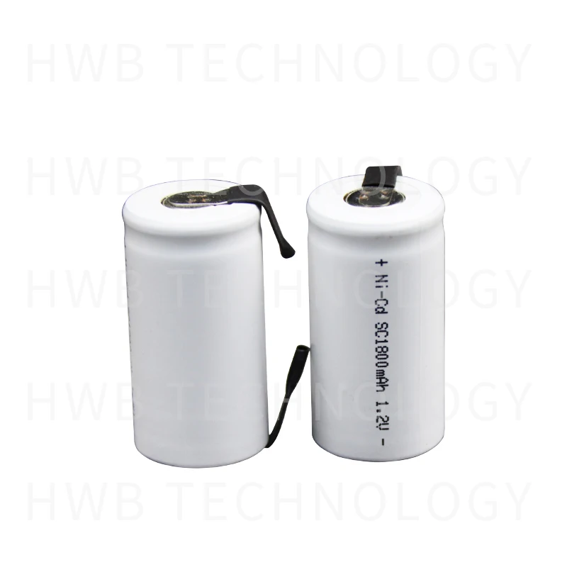 5 шт./лот Sub C SC 1 2 V 1800mAh Ni-Cd Ni Cd аккумуляторные батареи белого цвета Бесплатная