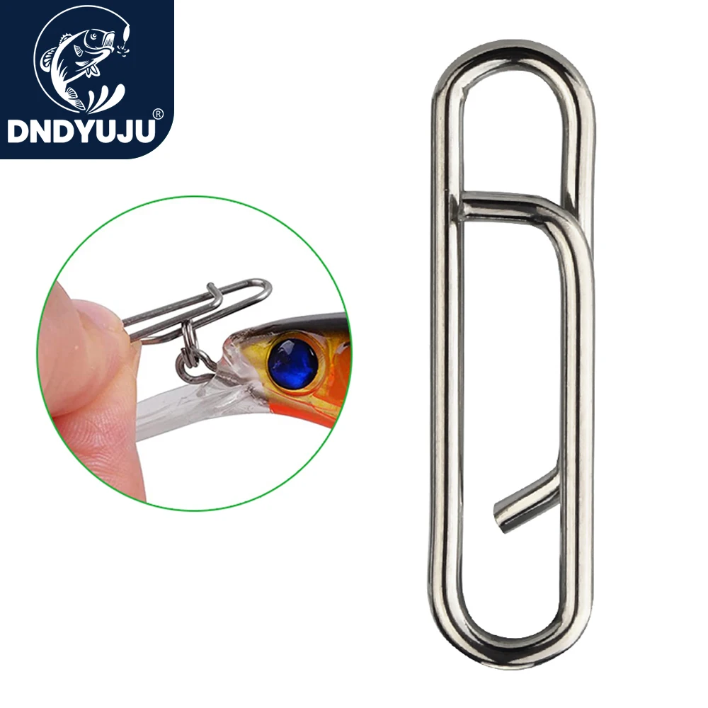 DNDYUJU 30/50/100 шт. рыболовная приманка из нержавеющей стали с быстрым штырьком, рыболовный крючок с защелкой, вертлюг с защелкой, соединитель для приманки
