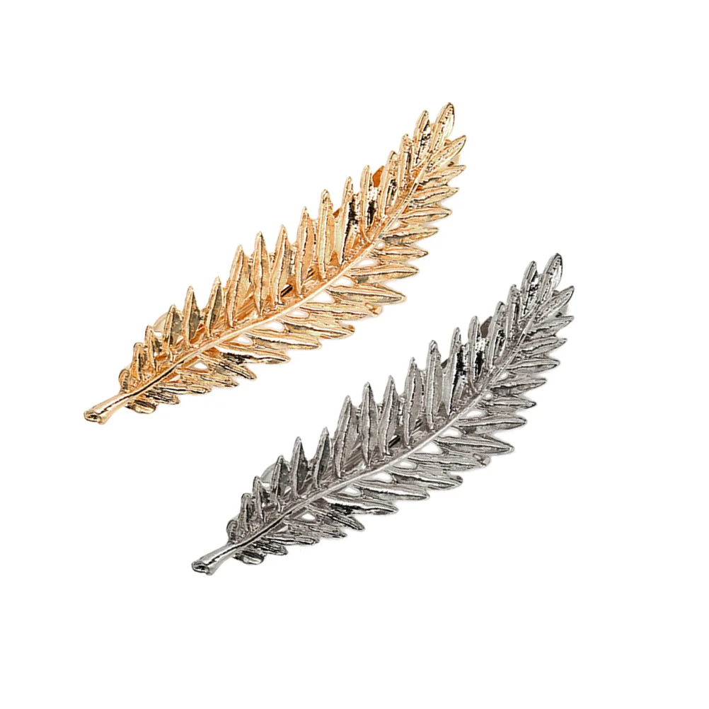 

4 Pcs Wedding Hair Clip Girls Bobby Alloy Headwear Headgear Alloy Hair Barrette Leaf Hair Clip Bride