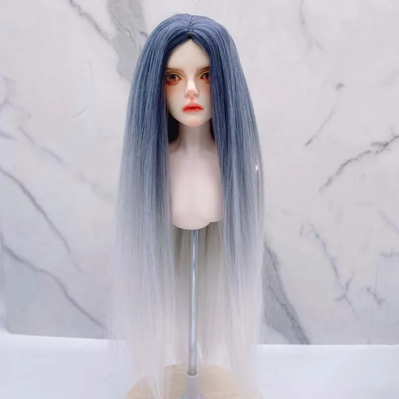 

Новый стиль 1/3 1/4 1/6 высокотемпературный проволочный Модный милый прямой парик BJD два цвета для кукольных волос парик