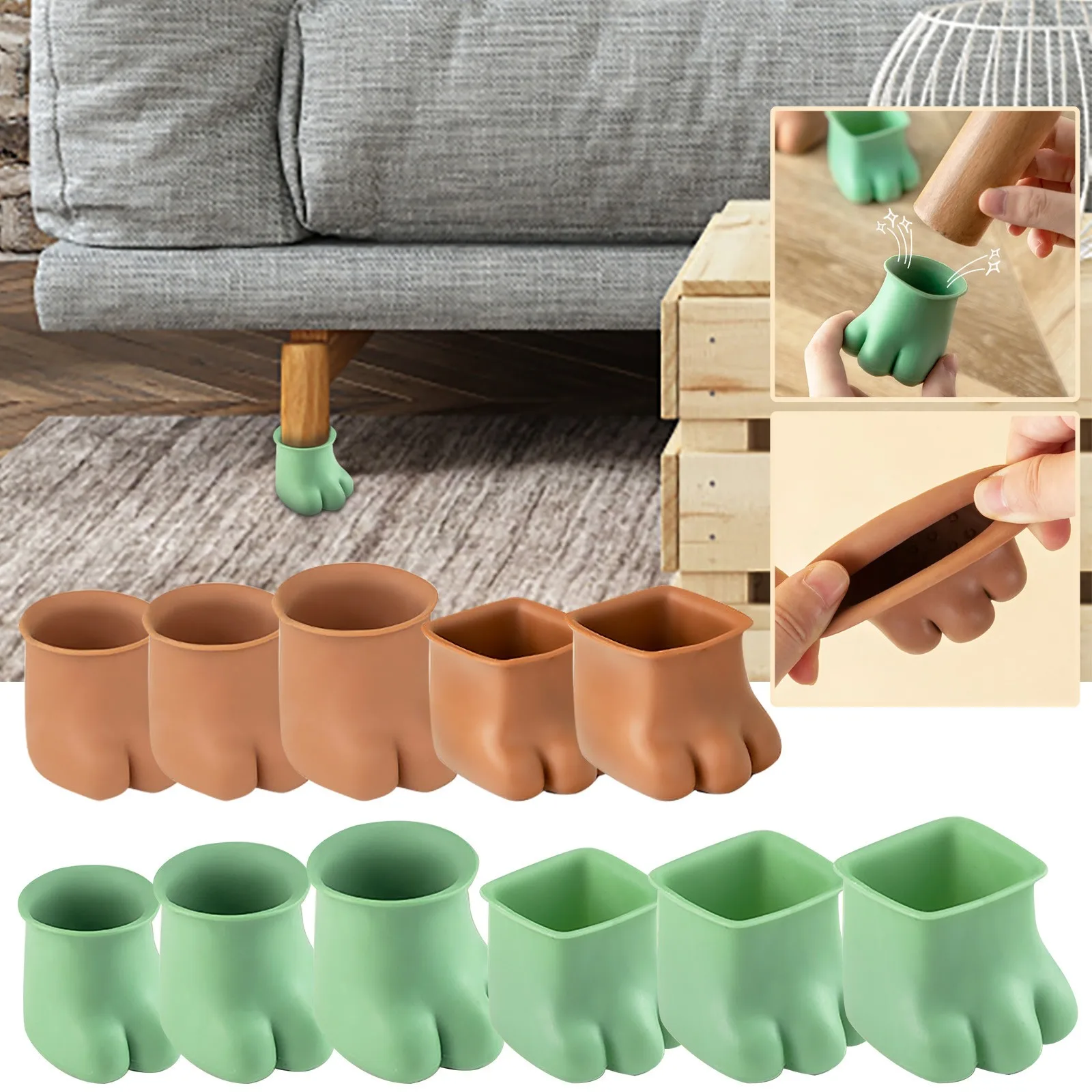 4 шт. нескользящие накладки на ножки стула и пола |