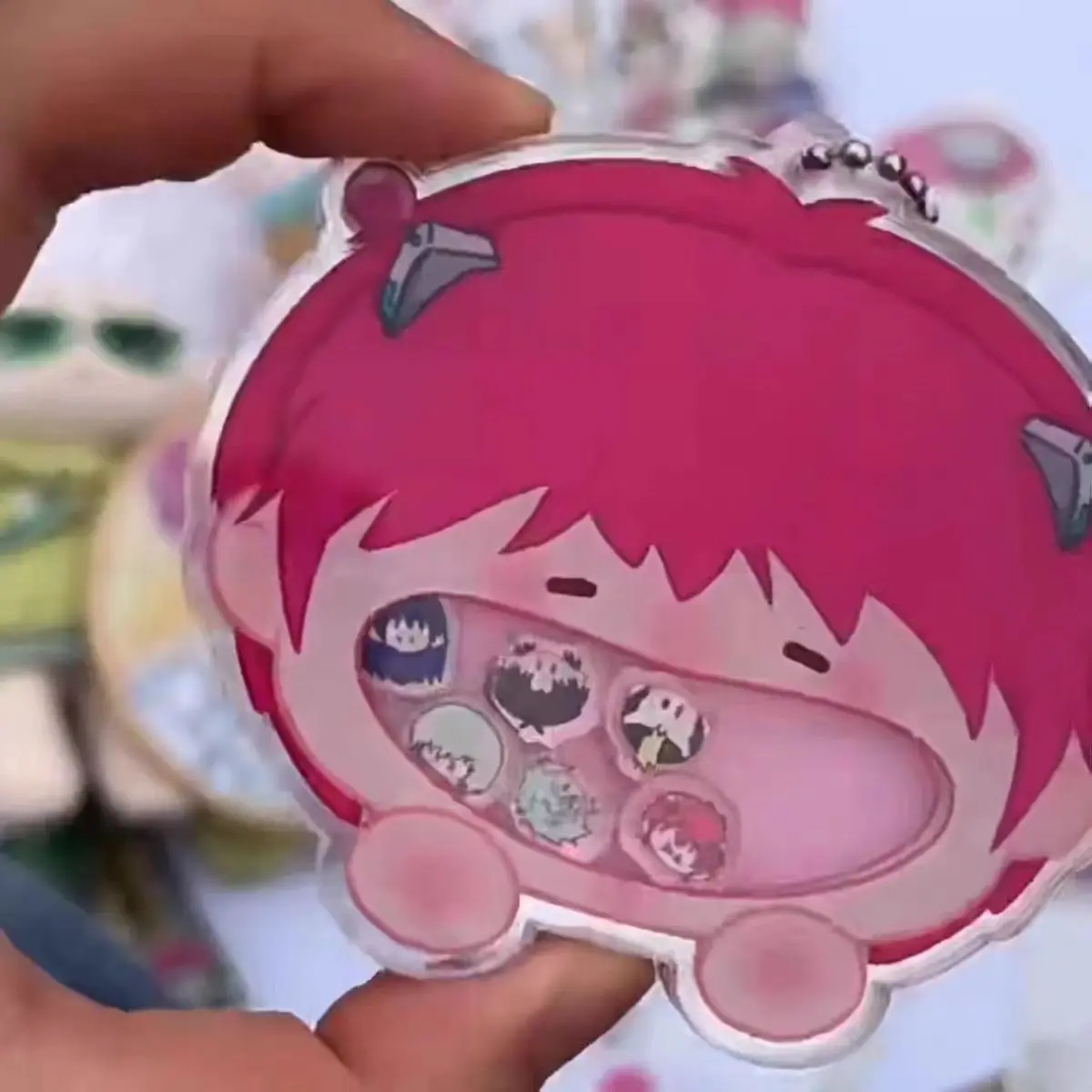 Saiki Kusuo No Sai Nan аниме брелок для женщин Kawaii Big Mouse Shake акриловый ключей мужской милый