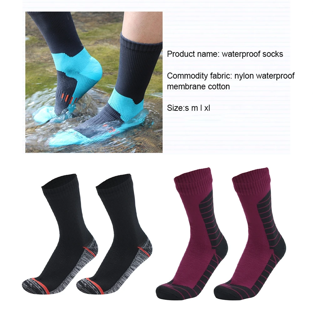Waterproof Breathable Long Socks Hiking Wading Camping Winter Skiing Sock Outdoor Professional Insulation Warm Waterproof Socks