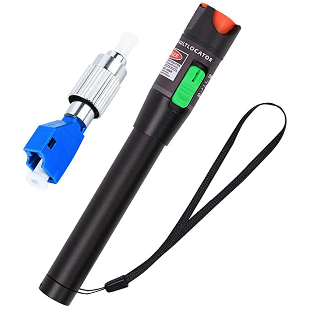 

Visual Fault Locator Kit 30MW 30KM with 2.5mm Universal Connector FC Male to LC Female Adapter,Fiber Optic Source Tester
