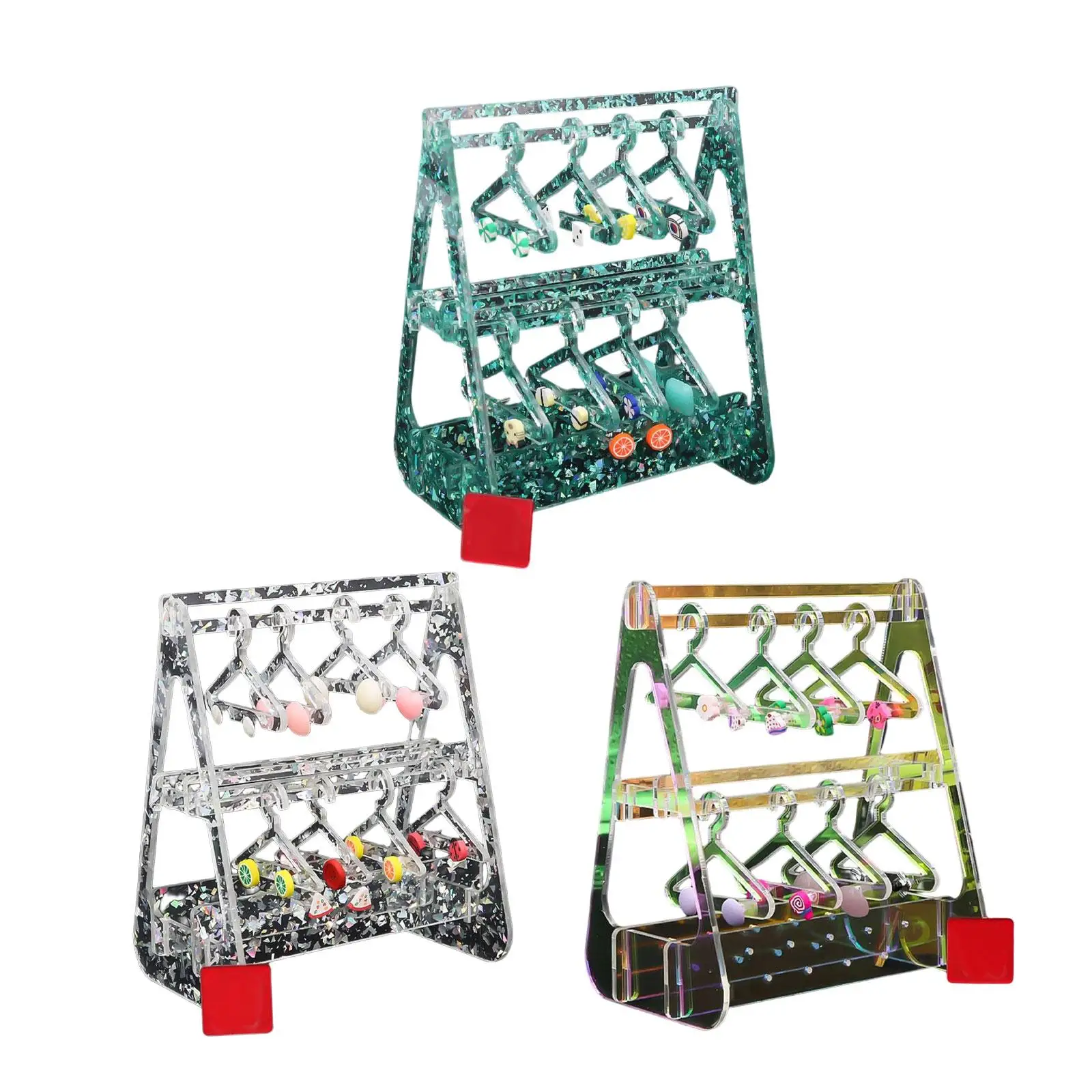 

Cute Earring Display Stand Coat Hanger Rack Jewelry Ear Stud Organizer Holder