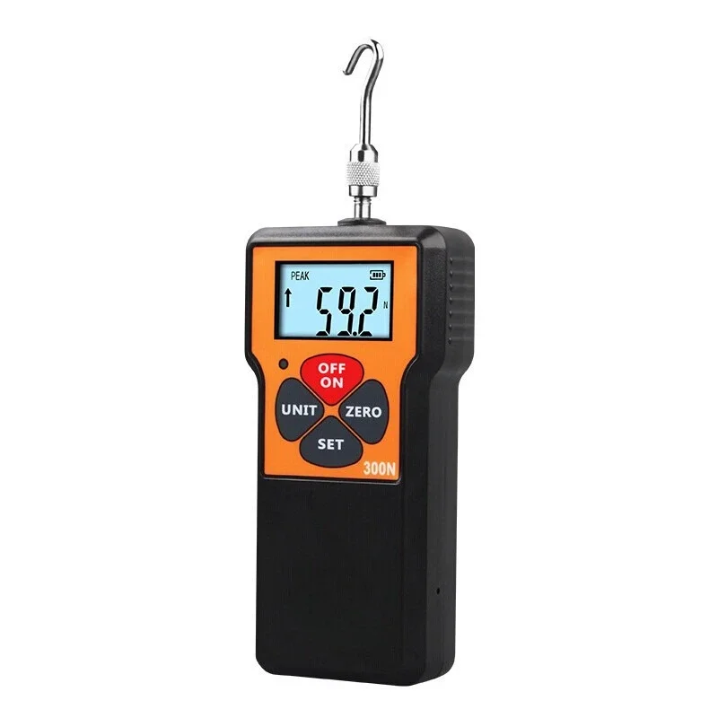 Фото Измеритель силы тяги и сжатия VC10N/200N/300N/500N с цифровым дисплеем, портативный динамометр, тестер на растяжение и давление, кг №1