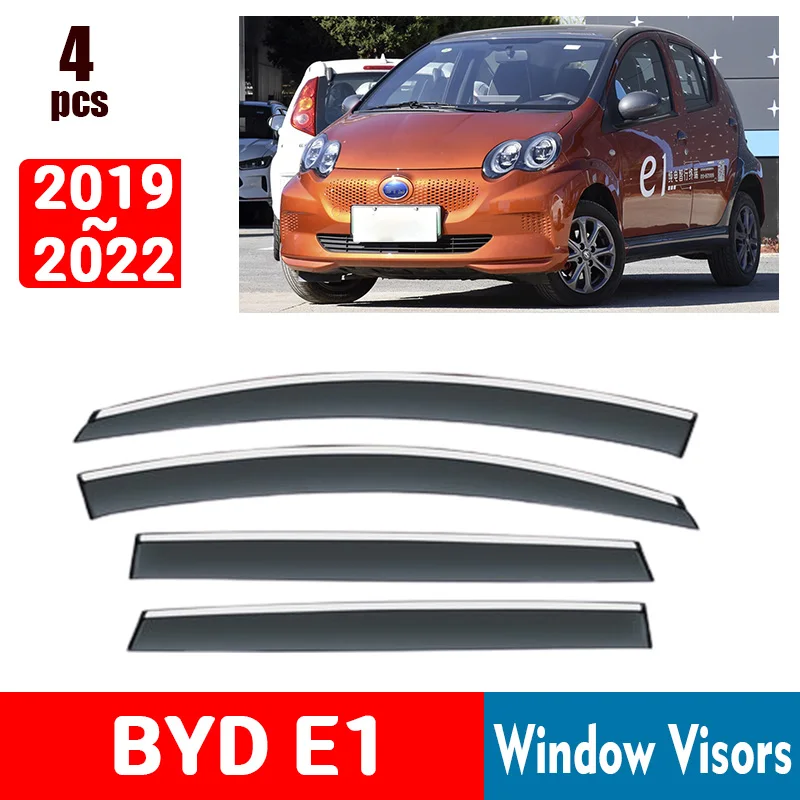 FOR BYD E1 2019-2022 Window Visors Rain Guard Windows Rain Cover Deflector Awning Shield Vent Guard Shade Cover Trim