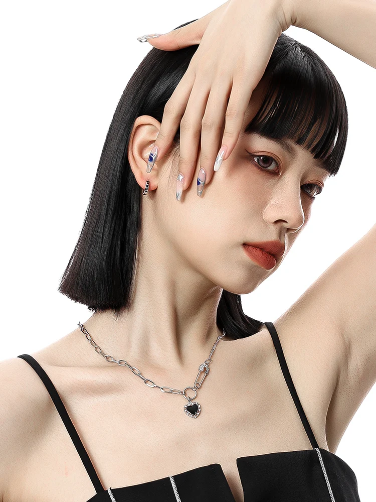 Voyag Heart 6-Piece Set Earrings Design High-End Small and Exquisite Suitable for Winter