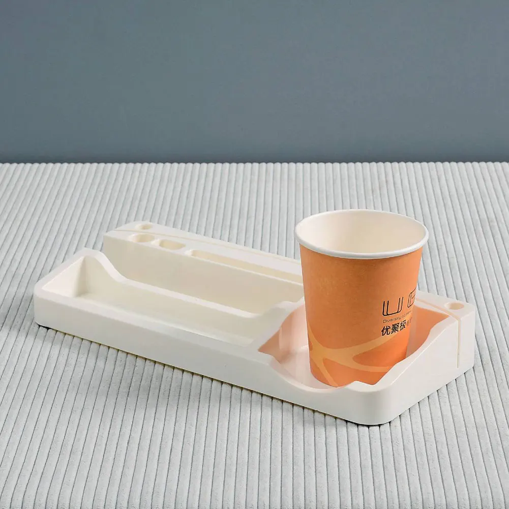 

Pen Holder Cosmetics Stationery Storage Tray Space Saving Shelf Multifunctional School PP Tablet Home Office DIY Desk Organizer