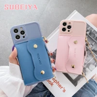 cute gold chain coin bag tpu card holder for iphone 6 6s 7 8 plus 11 12 13 pro mini max x xs xr se 2020 half wrapped phone case