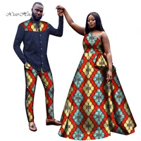 african couple clothes suit and dress african print matching clothes men outfits women maxi dress custom african wedding wyq606