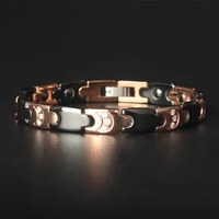 high grade luxury fashion ceramic smooth texture bracelet men and women rose gold color bracelet health jewelry