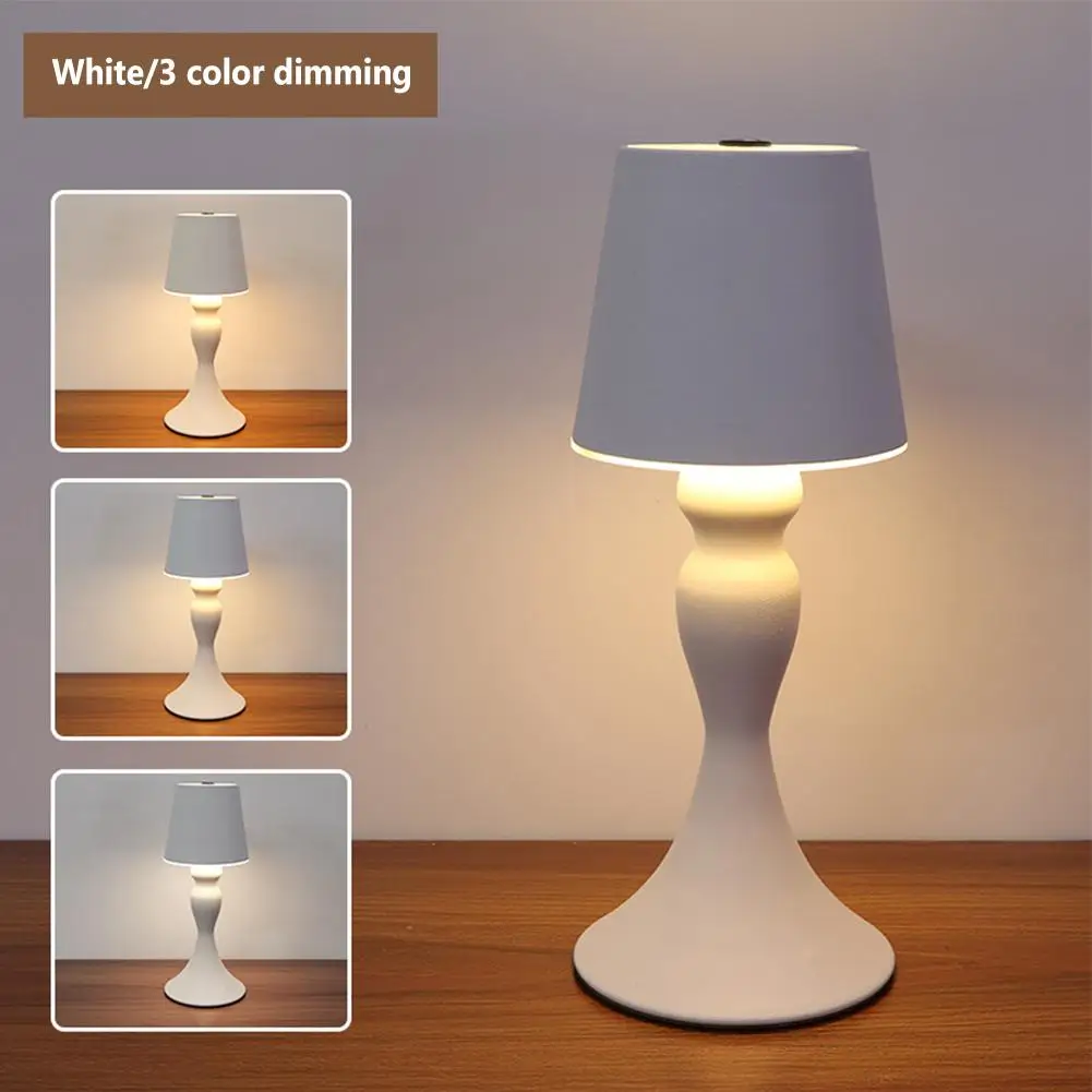 

Wireless LED Table Lamp USB Rechargeable Dimmable 3 Lighting Modes Touch Table Lamp for Indoor Outdoor Bar Restaurant